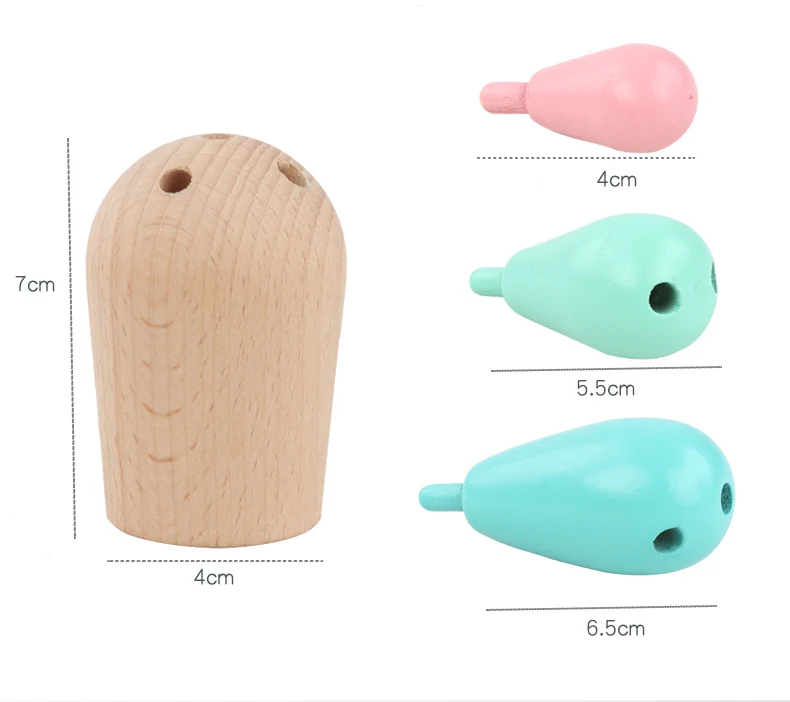 

Montessori wooden toys inserting Tree model Cactus building blocks Macarons color block Children's educational parent-child toys