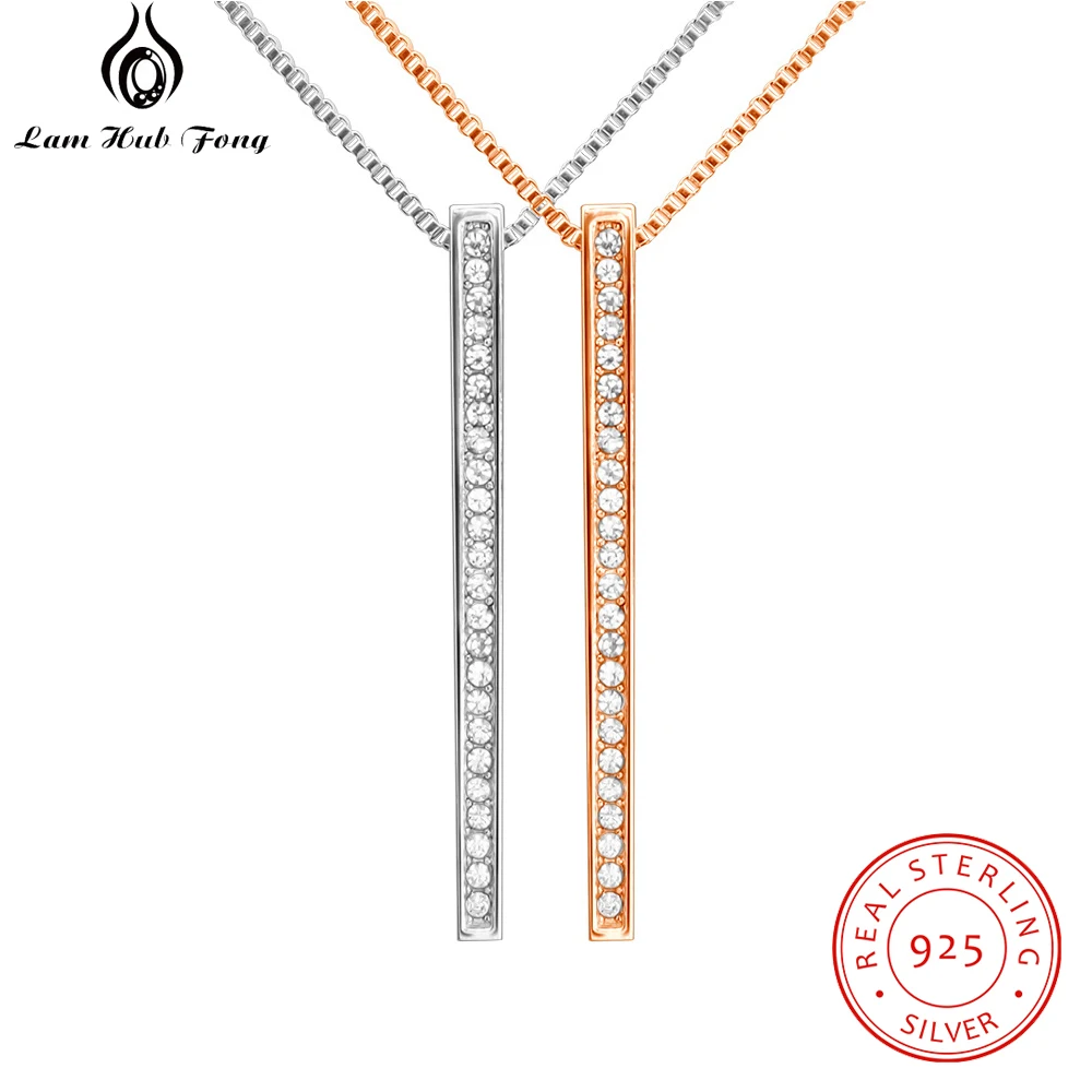 Крошечное длинное ожерелье из стерлингового серебра 925 пробы для женщин цвета