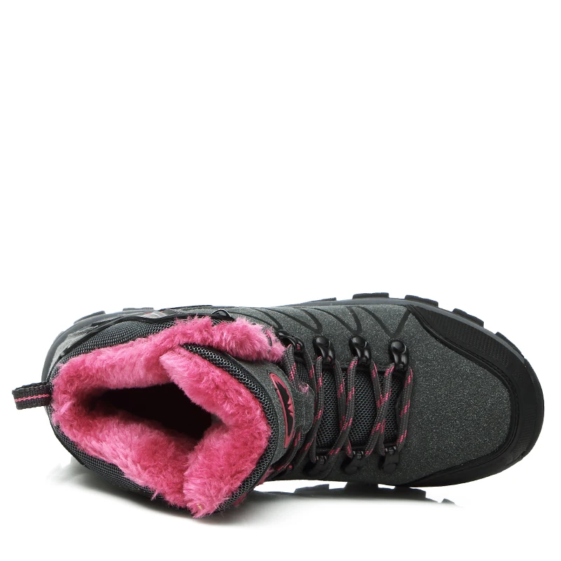 Men's Winter Snow Men Boots Waterproof Leather Sneakers Super Warm Women Outdoor Male Hiking Work Casual Shoes 35-46 | Обувь