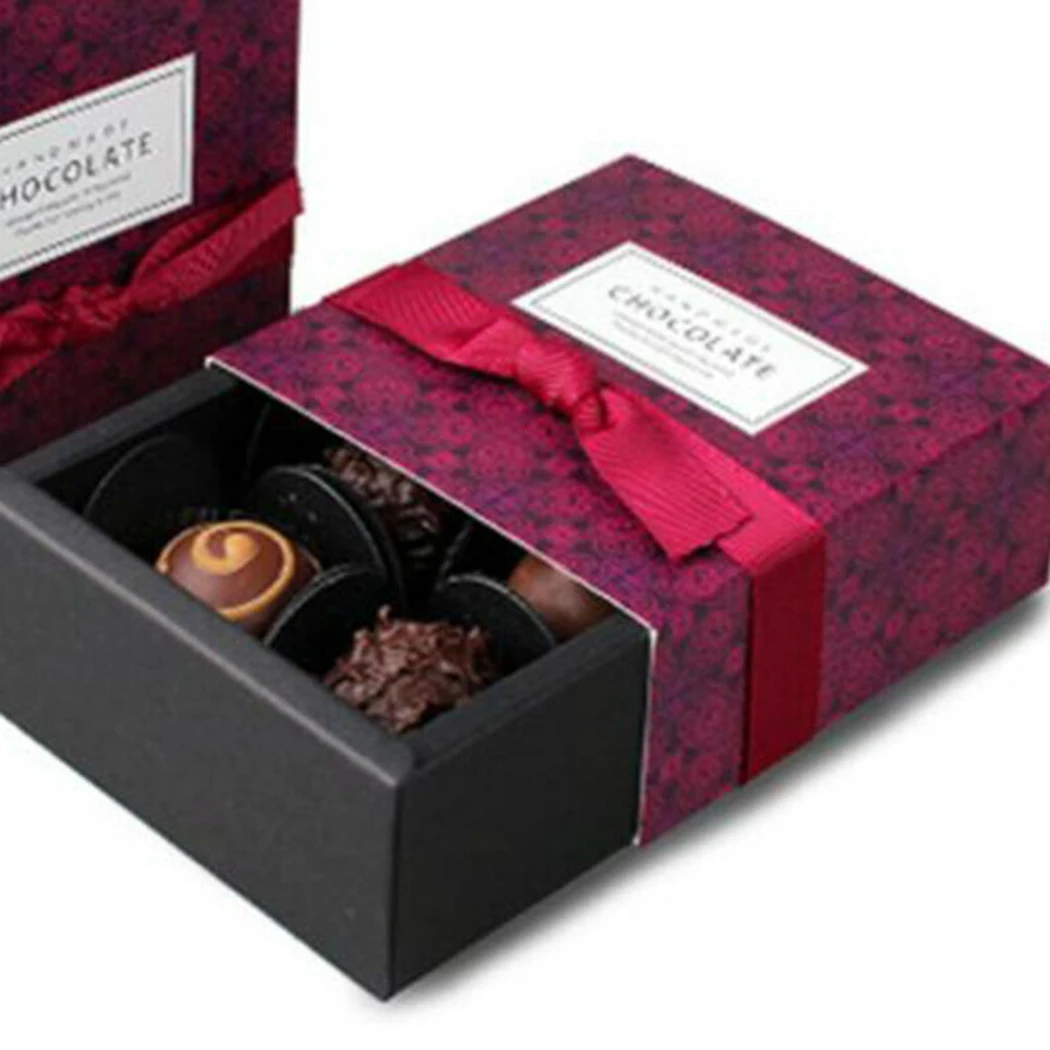 

200Pcs Chocolate Stand Dessert Packaging Black Paper Lining Material Chocolate Packaging Tray Gift Tea Party