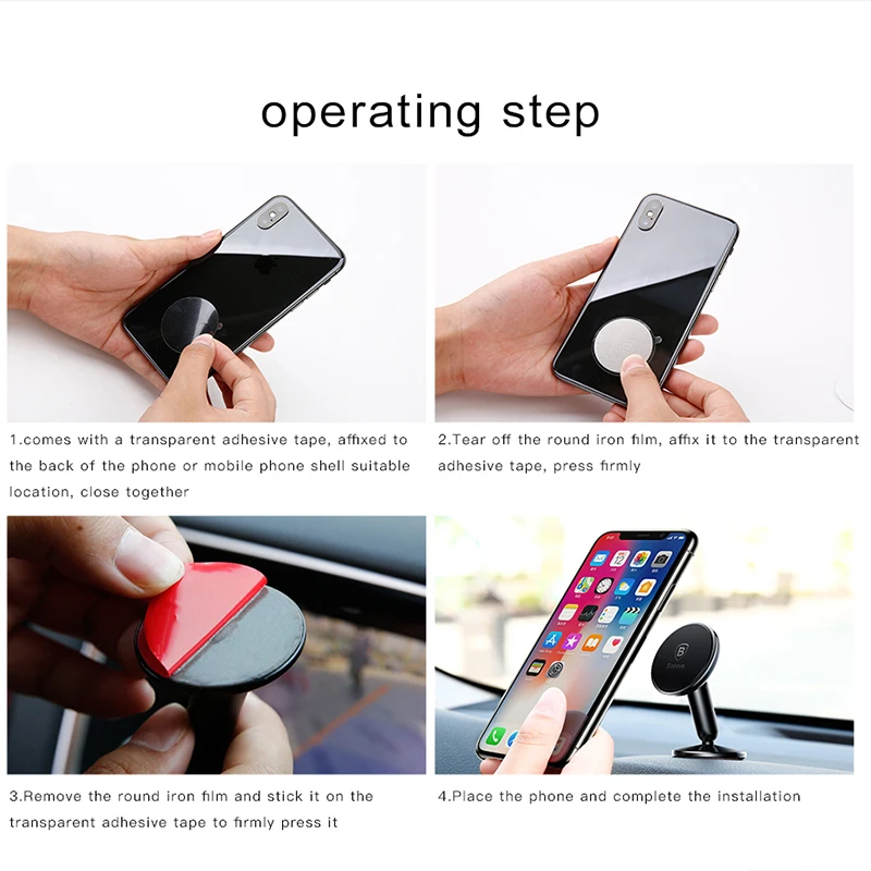 baseus magnetic car phone holder stand mount 360 degree rotate gps car holder universal for iphone for xiaomi magnetic stand free global shipping