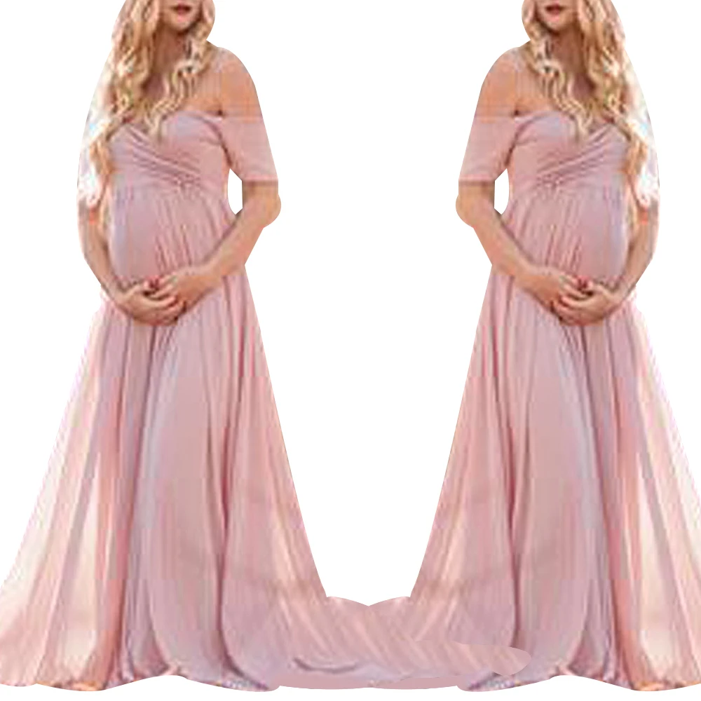 Сексуальное платье для беременных платья макси фотосессии одежда 2019 с открытыми