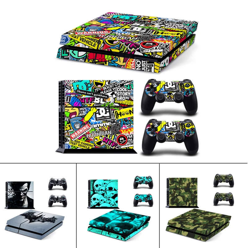 Граффити бомба для PS4 виниловая кожа Наклейка чехол Playstation 4 консоль + 2