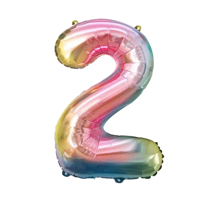 32-дюймовые зеркальные фольгированные воздушные шары с цифрами украшение для дня
