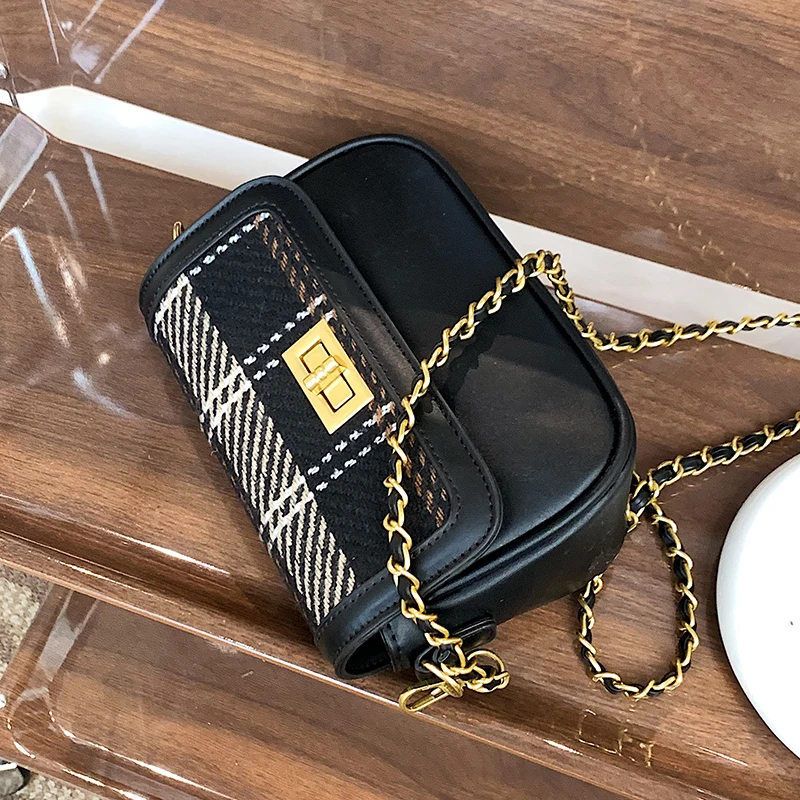 

Женская сумка в английском стиле, осень/зима 2022, Новая повседневная сумка-мессенджер, винтажная клетчатая квадратная сумка, модная классиче...