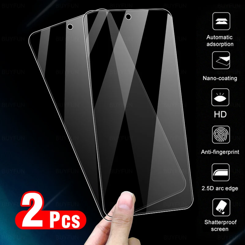

2 шт. защита экрана от отпечатков пальцев для Samsung Galaxy A71 A72 полное покрытие закаленное стекло на A73 5GHD Защита от царапин