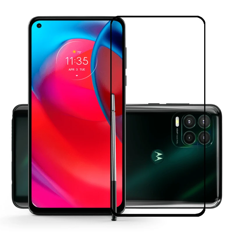 

75 Pcs/Lot 2.5D Premium Tempered Glass Full Cover Screen Protector Protective Film for Motorola Moto G Stylus 5G