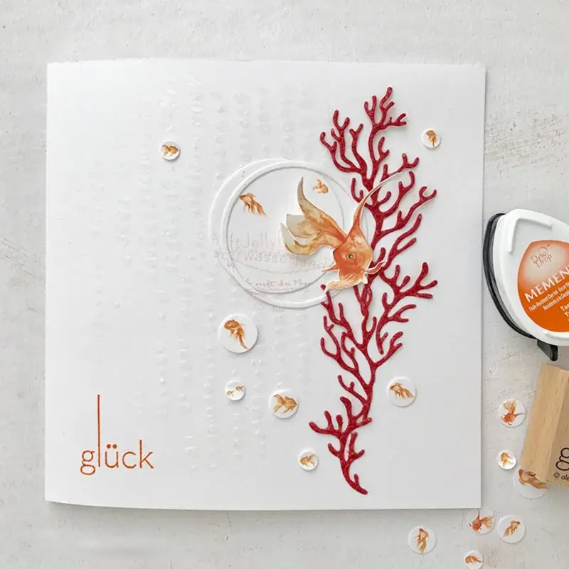 

Океана дерево металлический Трафаретный вырубной штамп трафарет для скрапбукинга "сделай сам" штамп для альбомов Бумага карты тиснение дек...