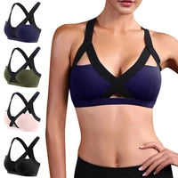 indoor fashion ladies nylon sports bra underwear summer cross strap yoga sports bra sportswear and accessories s8l4270