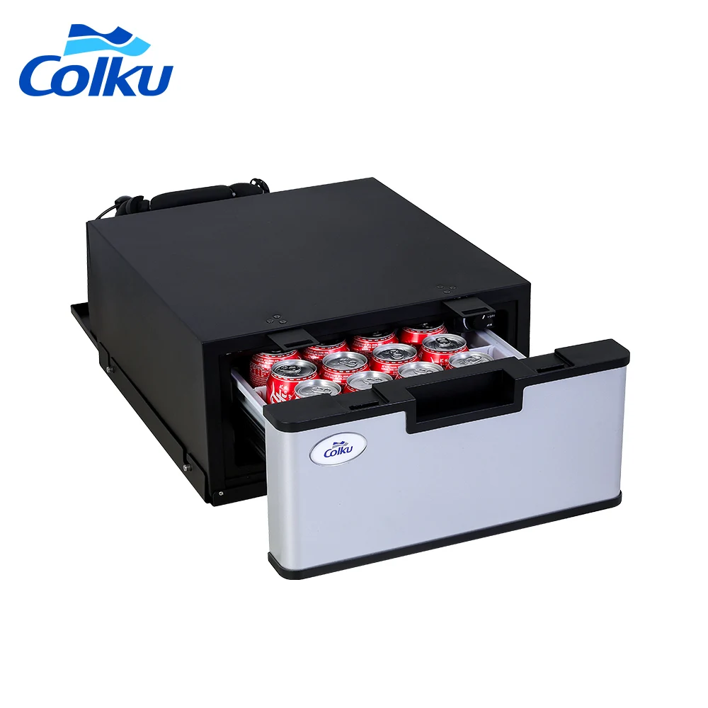 

Colku drawer fridge caravan RV built-in removable 23L dc refrigerator mini freezers refitted vehicle cooler 12v 24v car fridges