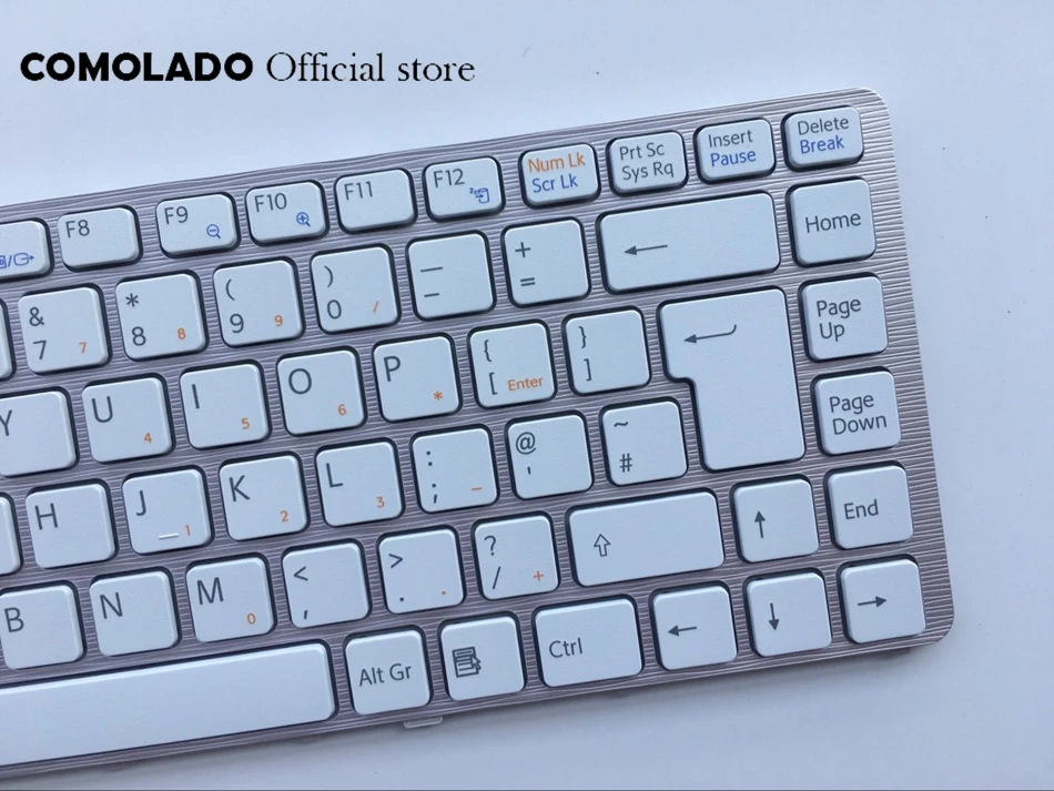 Британская клавиатура для ноутбука Sony Vaio VGN NW белая британская раскладка