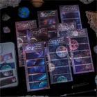 50 листовнабор, Бумажные Клейкие блокнот для заметок с изображением звездного ночного неба, серной кислоты, наклейка для планировщика