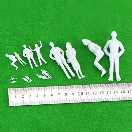 Масштаб модель поезда белого цвета масштаб 1:43 белые фигурки O 50 шт. | Игрушки и