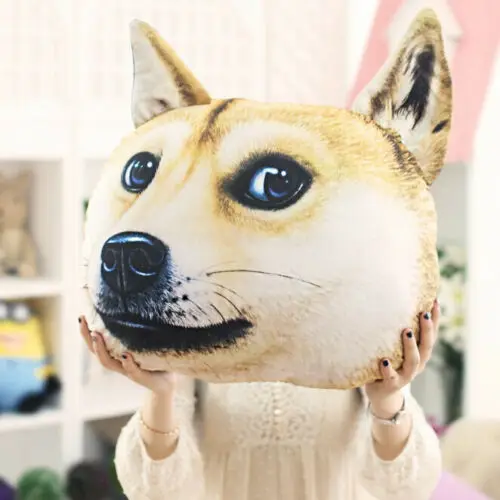 GH плюшевый 3D напечатанный самоед Хаски Doge собака бросок креативный подушка для дома украшения - Цвет: A