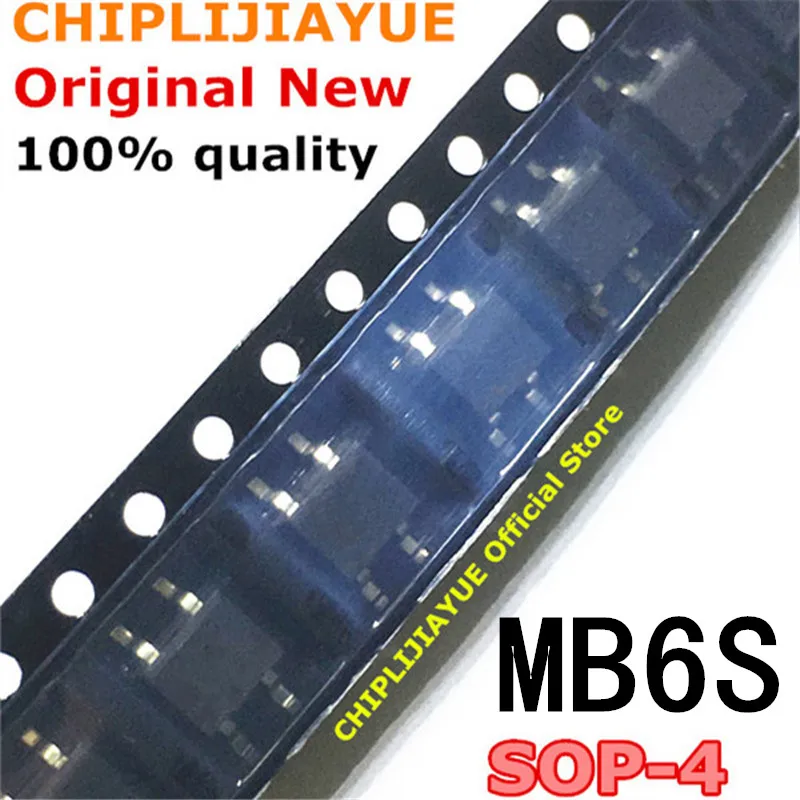 В переменного тока 50 100 шт. MB6S SOP4 MB6 лапками углублением SOP 4 600V/0.5A Новый и