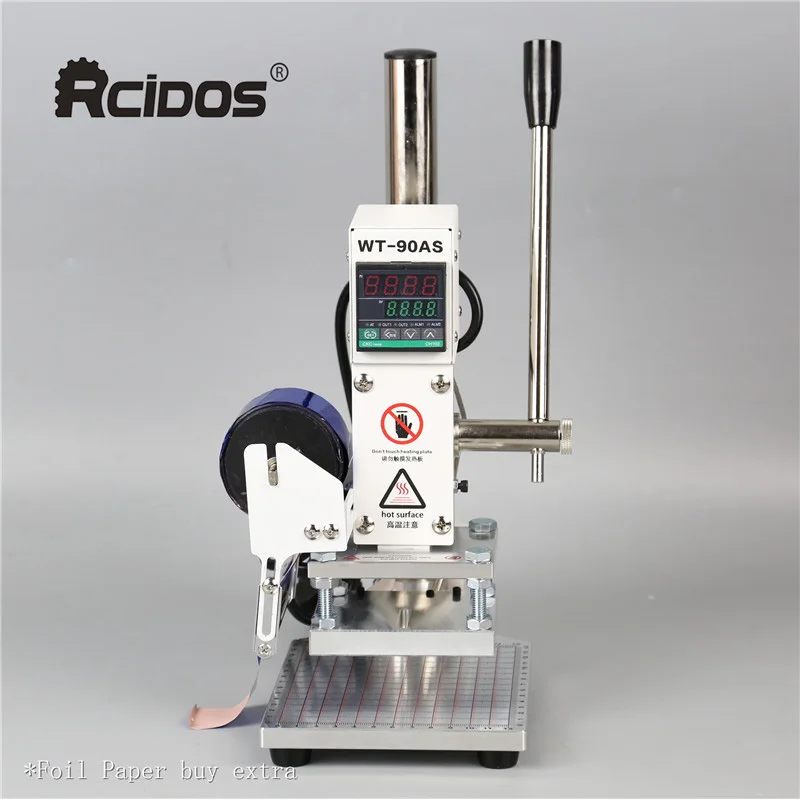 Однотонное Алюминий стол WT 90DS RCIDOS кожа бронзового цвета машина для горячего