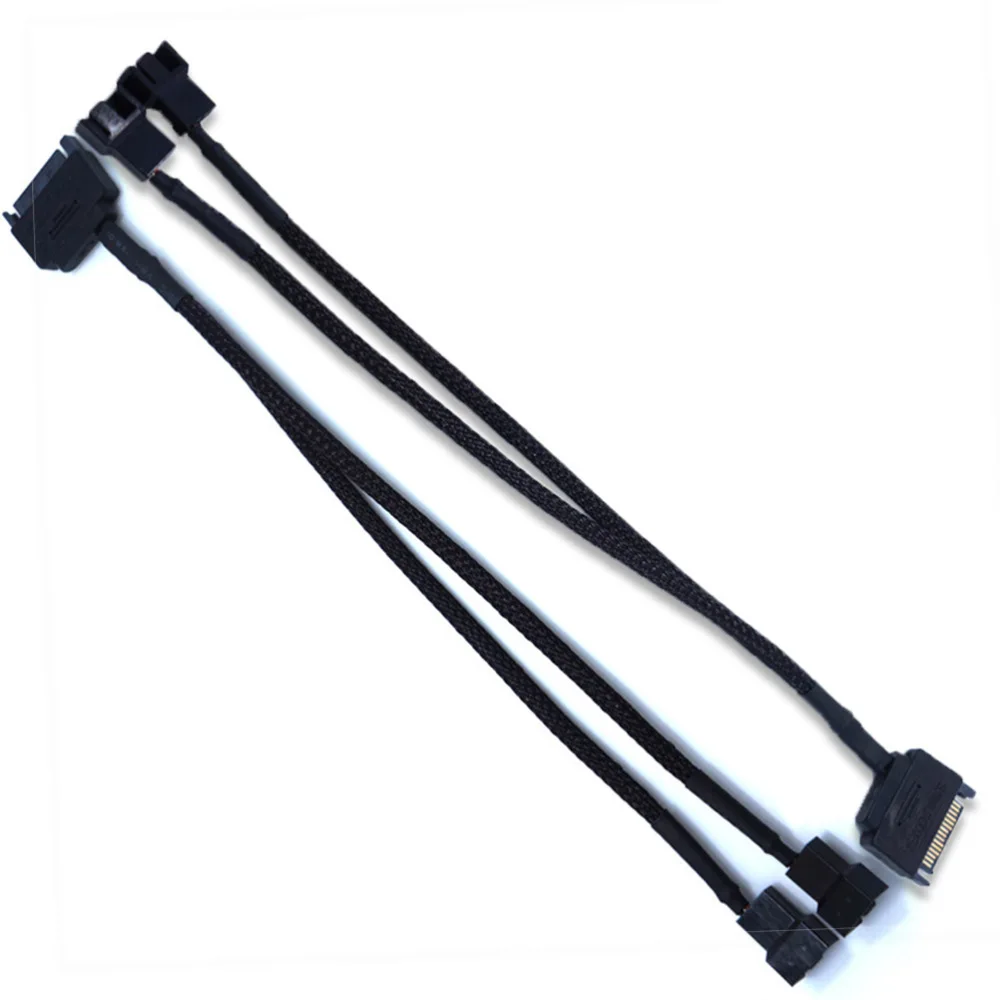 

Mainboard CPU 1 to 2 SATA to 3 PIN and 4 Pin Fan Extention Cables 4P Adapter Cable Computer Case Mainboard SATA Power Cables
