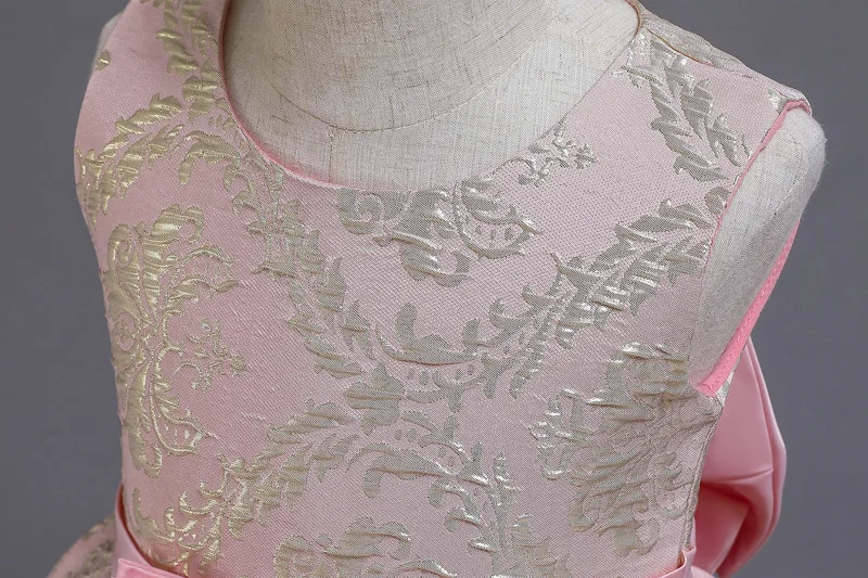 Винтажное платье с цветочной вышивкой для маленьких девочек на церемонию