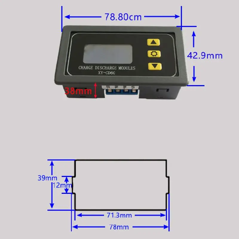 XY-CD60 Solar Battery Charger Controller Module DC6-60V Charging Discharge Control Low Voltage Current Protection Board