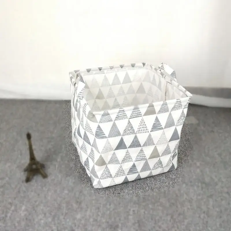 Gray triangle MICCK складная корзина для белья, корзина для хранения, коробка для хранения бочек для детей, для мелочей, книга, игрушки, держатель, домашний контейнер, органайзер, сумка - Цвет: Gray triangle