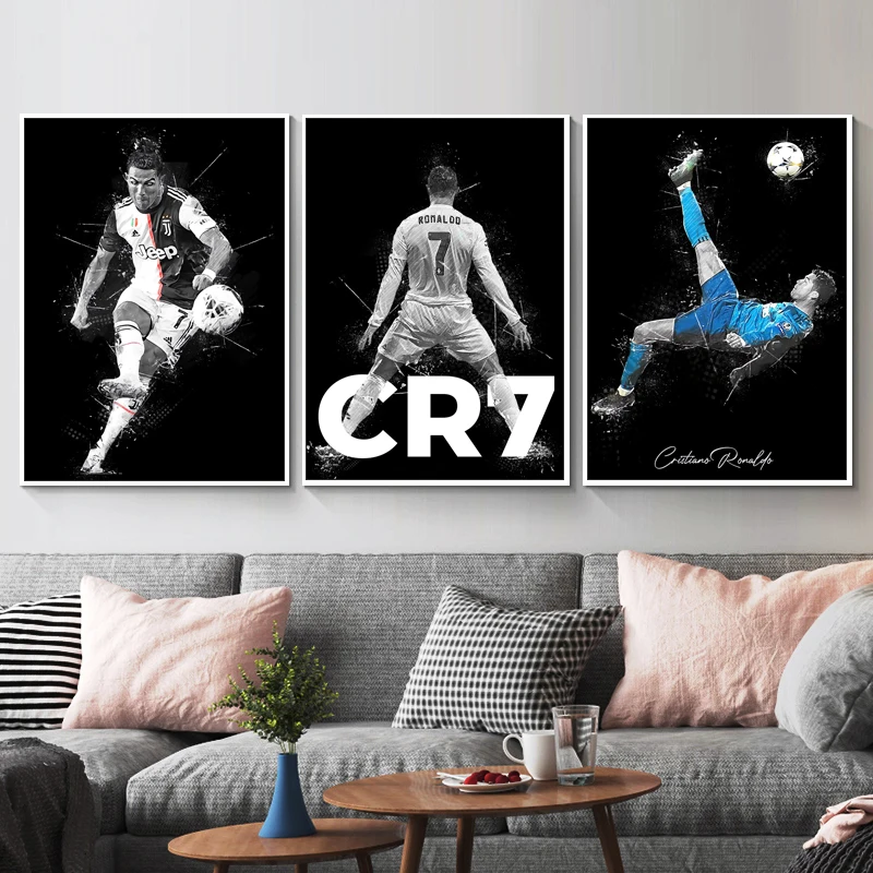 

Cristiano Ronaldo CR7 Football Star Aesthetic Posters And Prints Canvas Painting Wall Art Home Decoration Foto Living Room Decor
