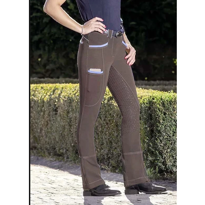 Женские цветные повседневные штаны для верховой езды длинные конного спорта |
