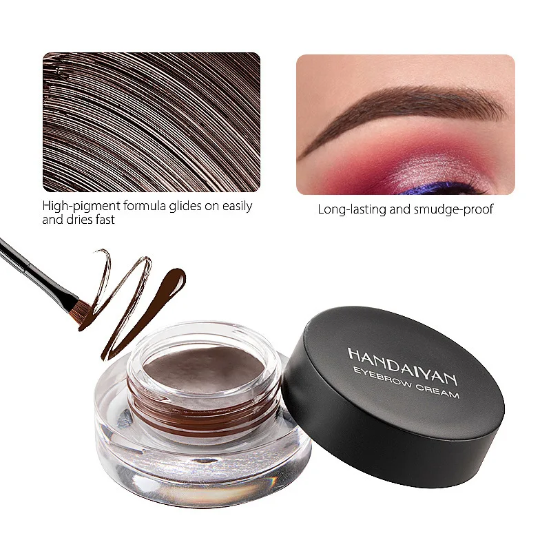 Super Waterproof Eyebrow Cream Sweat-proof Eye Brow Gel Brown High Pigmented Makeup Cejas Postizas | Красота и здоровье