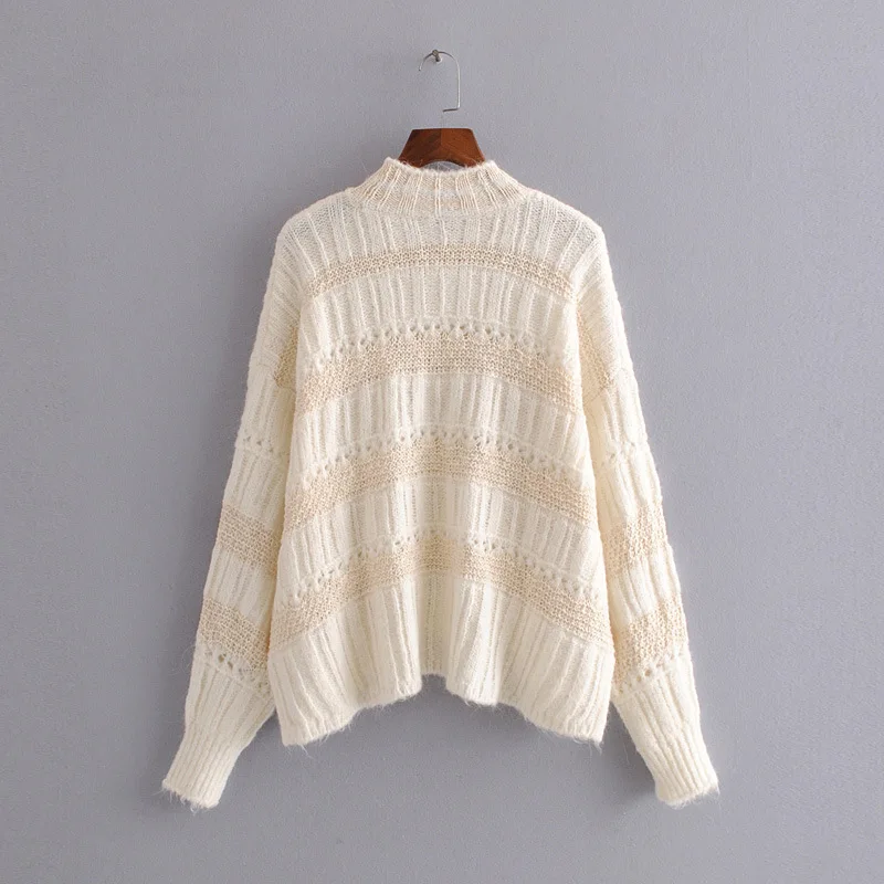 Новинка 2019 женский осенний и зимний пуловер с высоким воротником свитер длинным