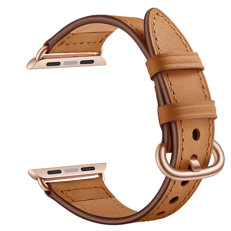 Ремешок из воловьей кожи для Apple Watch Band Series 5/4/3/2/1 42 мм 38 спортивный кожаный браслет