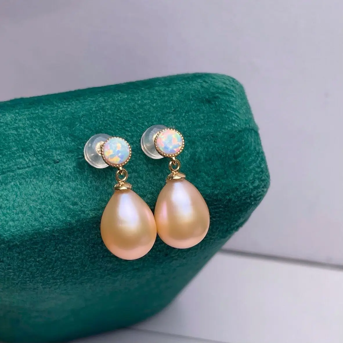 shilovem 18k yellow Natural freshwater pearls Drop Earrings fine Jewelry women trendy wedding Christmas gift new myme8-96612zz