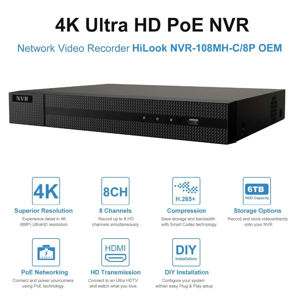 Anpviz 8CH 4K NVR 8MP цилиндрическая PoE Комплект ip-камеры для дома/улицы системы безопасности CCTV комплекты видеонаблюдения NVR