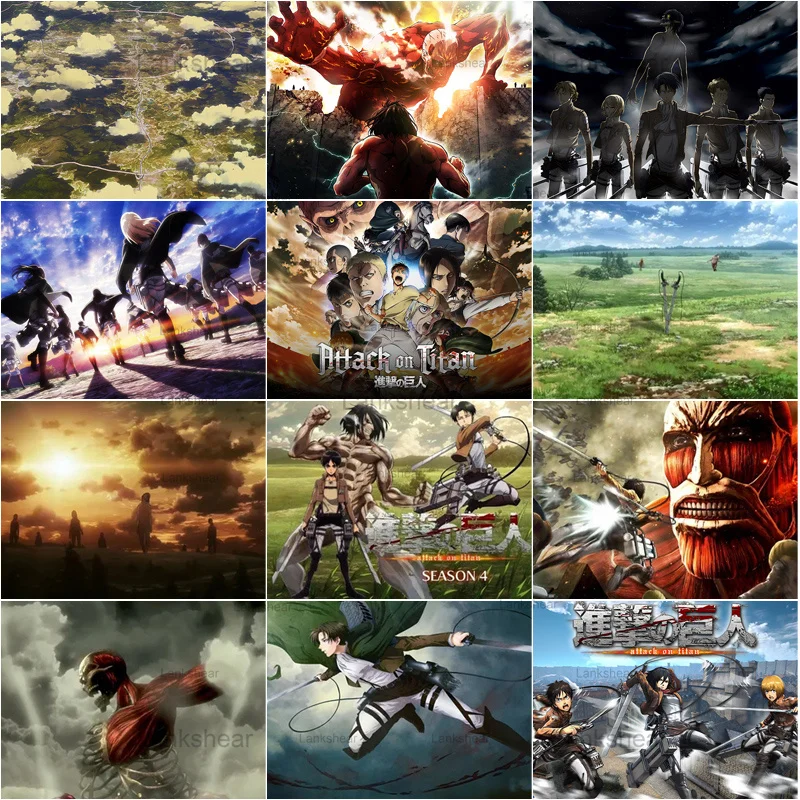 

5D Diy Diamond Portrait Painting Japanese Anime Attack On Titan Full Drill Embroidery Cross Stitch Mosaic Bar Home Decor Gifts