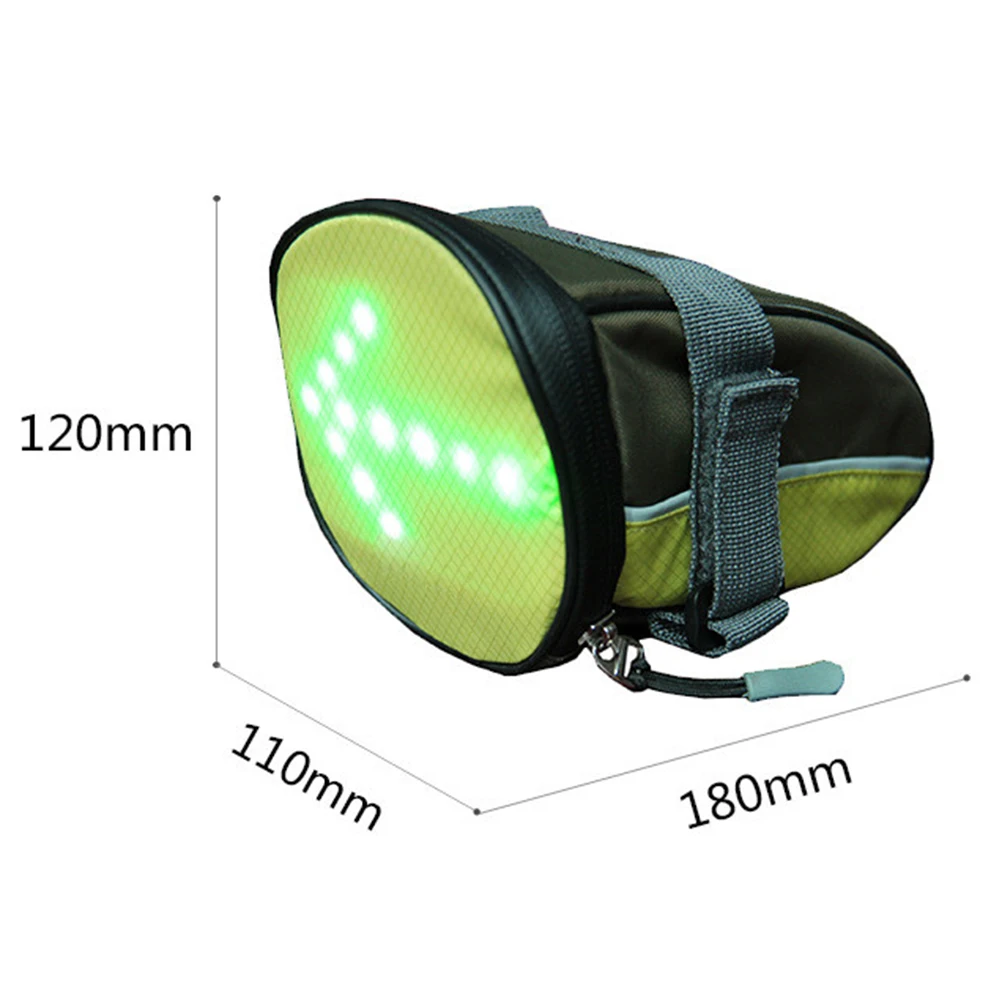 LED Remote Control Cycling Saddle Bag - Sleek MTB Bike Tail Bag for Mountain/Road Cycling Toolkit image 2