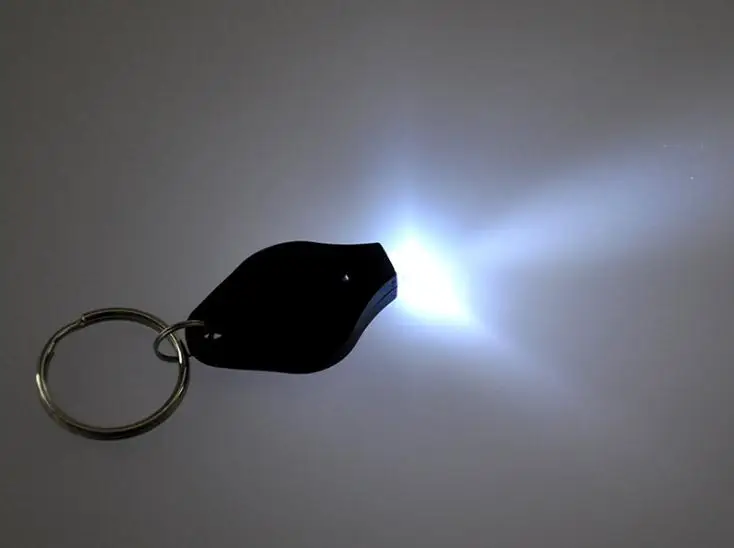 СВЕТОДИОДНЫЙ брелок для ключей 400 шт./лот УФ-фонарик цветной микро-светильник