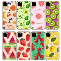 silicone case coque litchi watermelon strawberry fruit cartoon mobile phone shell for iphone 11 pro xs max 12 xr 7p 8plus 6 6s