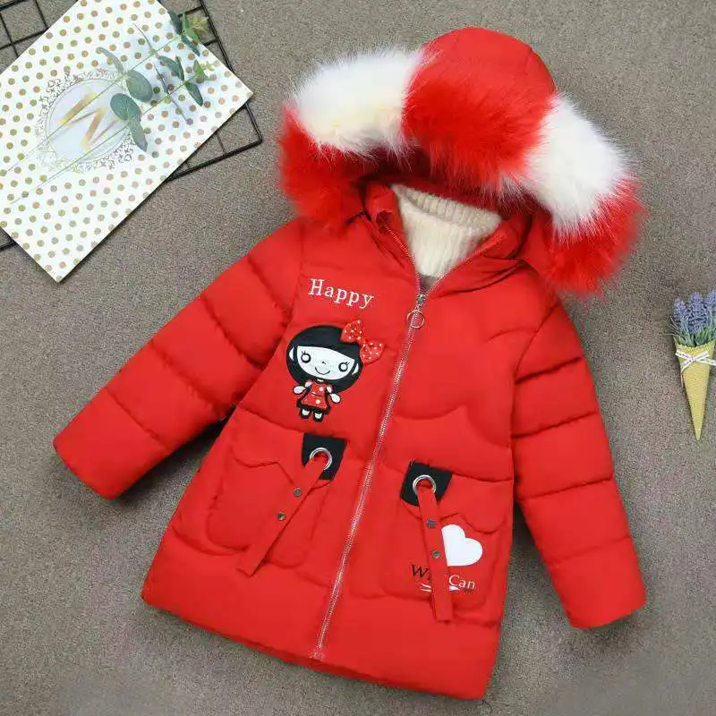 2019 зимняя куртка для девочек детская верхняя одежда теплая детские плотные