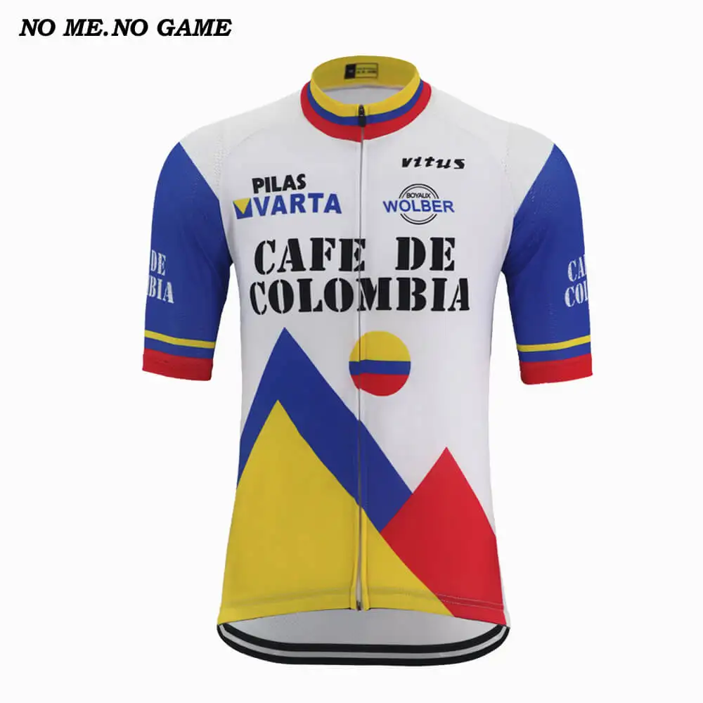 Классический мужской ретро-комплект велосипедной команды Колумбия летние