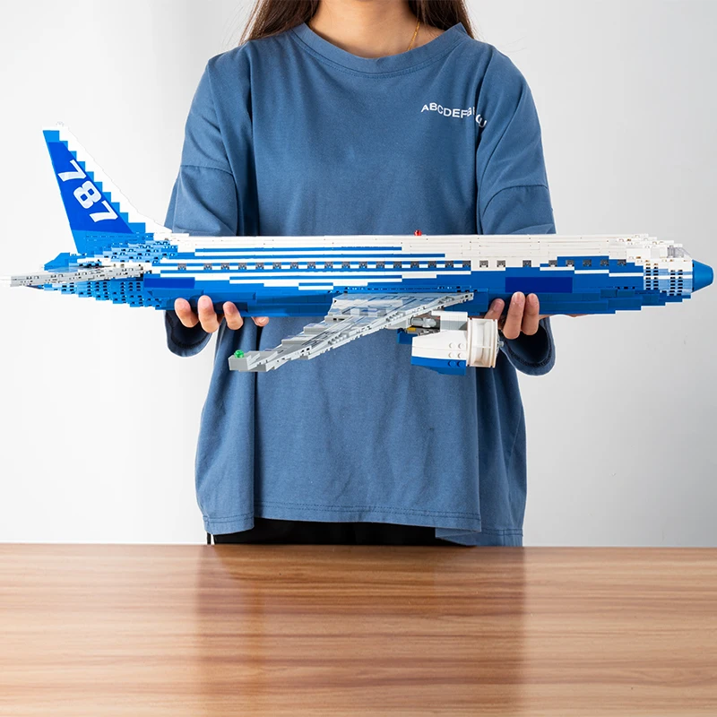 

IN STOCK Moc DK80009 Aviation Series Boeing 787 Dreamliner Model Building Blocks Brick Kids Christmas Toys Birthday Gift