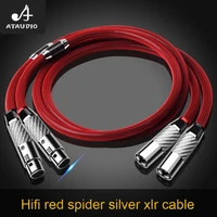 ataudio hifi pure sliver 2xlr cable high quality 3pin xlr plug amplifier cd dvd player interconnect audio cable