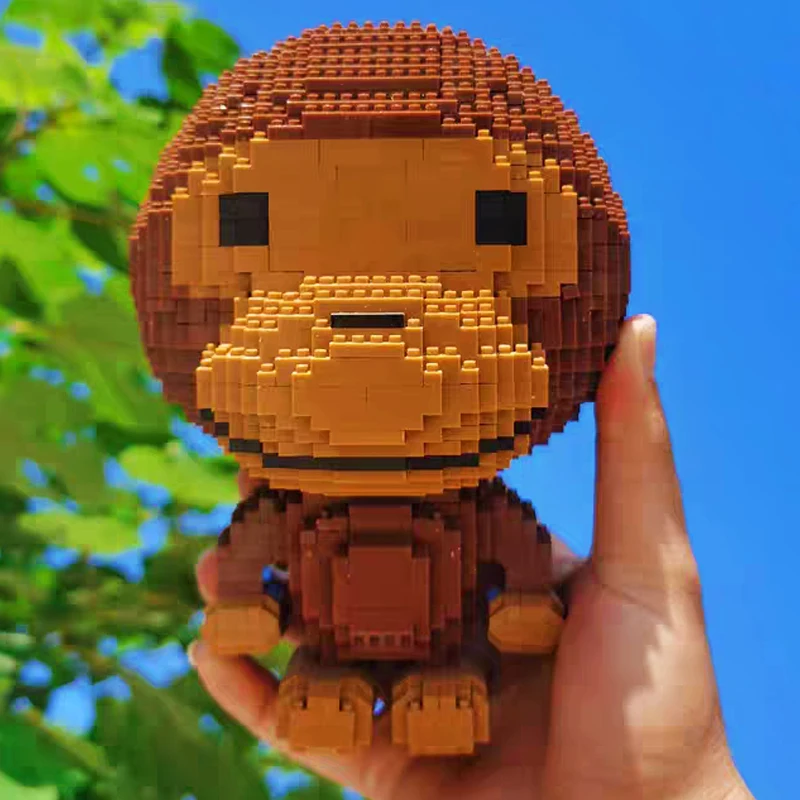 

Ideas series Cartoon Monkey Micro Diamond Building Block Amime Monkey 3D Aminal Modle Bricks Toy For Boy Birthday Gift 1475PCS