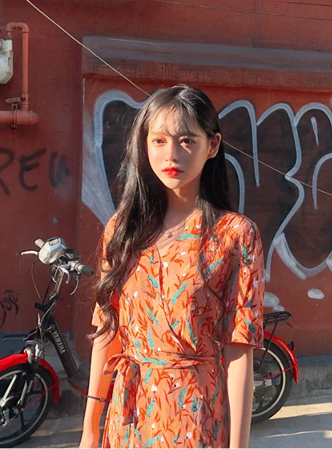 Платье с цветочным принтом новинка 2018 летнее женское платье выше колена мини