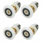 Набор из 4 одинарных роликов для душевой двери, направляющих, шкивов, 19 мм, 23 мм, 25 мм, 27 мм колес