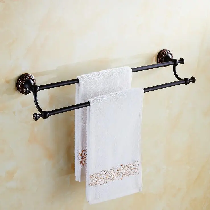 Держатель для полотенец из латуни с черной отделкой|Вешалки полотенец| |