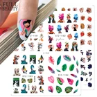 Набор для дизайна ногтей, 4 в 1, летние наклейки для ногтей с изображением листьев и фруктов, Слайдеры для гель-лака, маникюрные Типсы CHI01-19