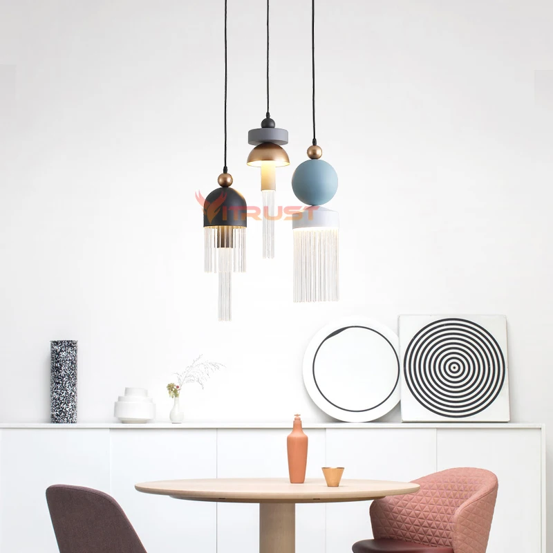 Подвесной светильник светодиодный современный лампы с бахромой | Лампы и