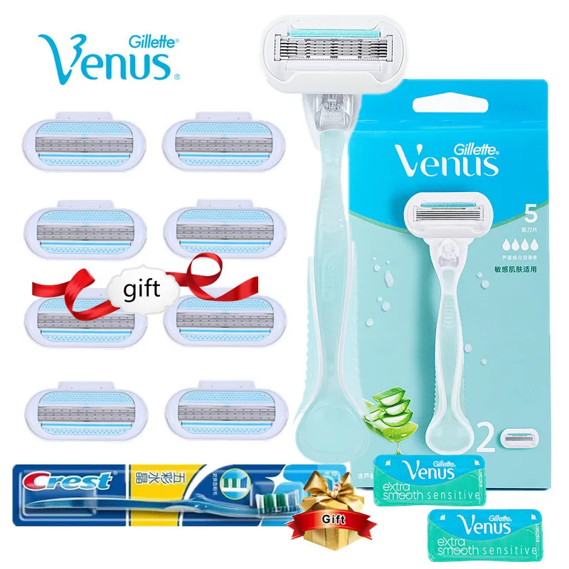 

Gillette Venus Deluxe Smooth Sensitive 5 Layer Women Shaver Razor Blade Body Manual Hair Removal Lady Machine for Shaving Blade