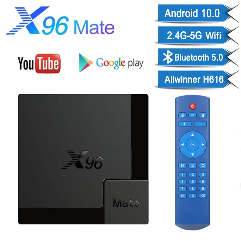 

ТВ-приставка X96 mate Smart TV на базе Android 10,0, четырехъядерный Allwinner H616, 2,4 ГГц, Android, 4 Гб, 32 ГБ, 64 ГБ, медиа-плеер, Bluetooth, X96, ТВ-приставка