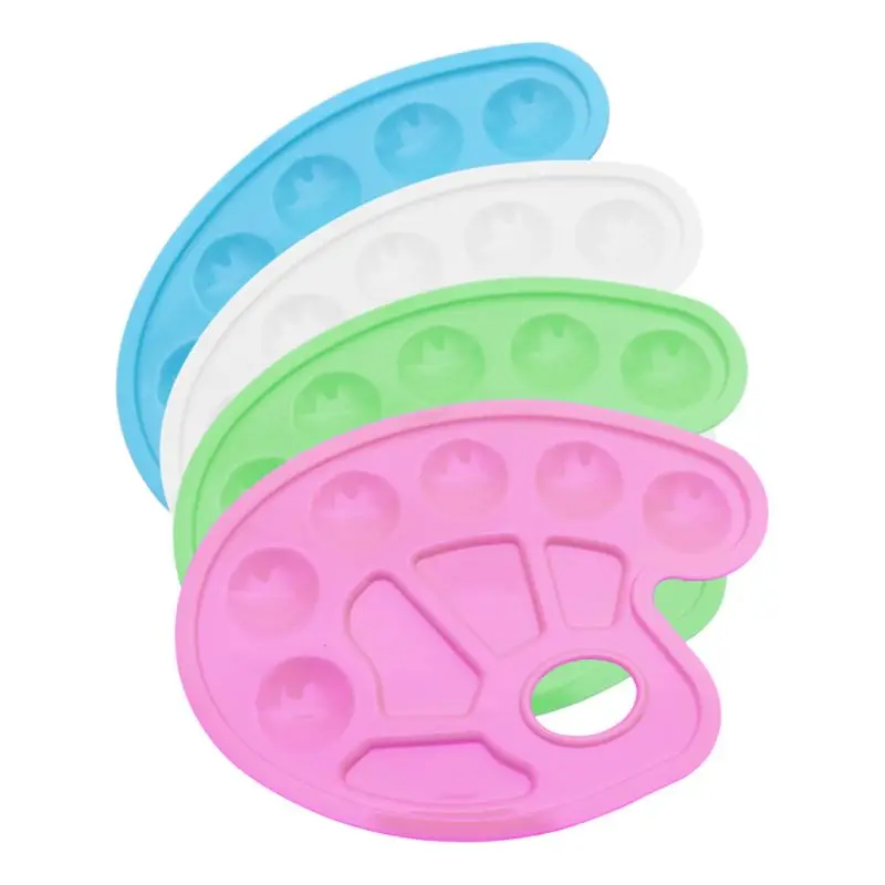 4 шт. Пластик Краски ing лоток художника палитра Портативный с вырезом для большого