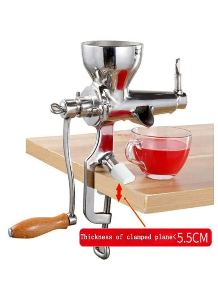 

Manual Juicer Stainless steel Hand rolling wheat straw seedling ginger pomegranate Juicer Household fruit and vegetable juicer