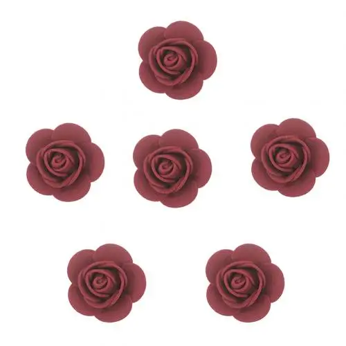 Wine Red Новое поступление 500 шт 3,5 см ПЭ пена Искусственный цветок розы DIY медведь кукла Дворец бракосочетаний Декор - Цвет: Wine Red